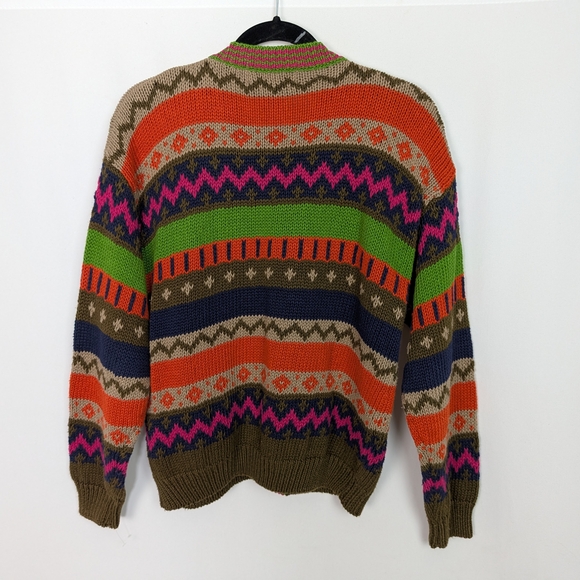 Vintage Paris Sport Club Fair Isle Knit Cardigan - Picture 2 of 9
